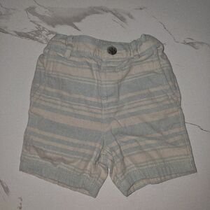 Blue and Cream Striped Kids Shorts
